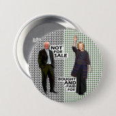 Bernie is niet te koop ronde button 7,6 cm (Voorkant /achterkant)