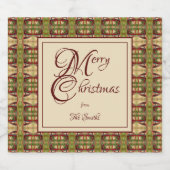 Bernie Kerstmis Likeurfles Etiket (Enkel label)