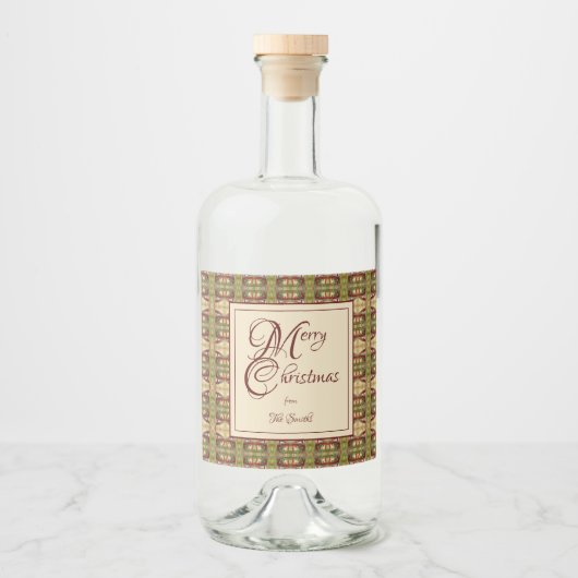 Bernie Kerstmis Likeurfles Etiket (Voorkant)