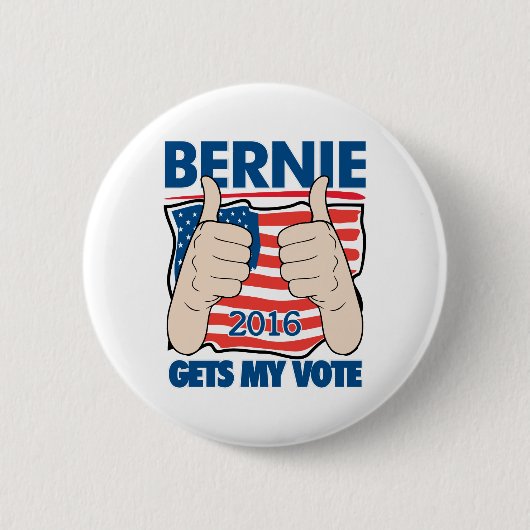 Bernie krijgt mijn stem 2016 Bernie Sanders Campai Ronde Button 5,7 Cm (Voorkant)