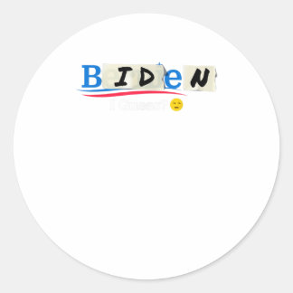 Bernie Now Settling for Biden Meh Ronde Sticker