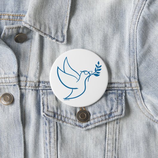 Bernie Peace Bird Pin Ronde Button 7,6 Cm (In situ)