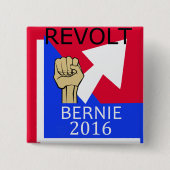 Bernie Revolt sq. Vierkante Button 5,1 Cm (Voorkant)