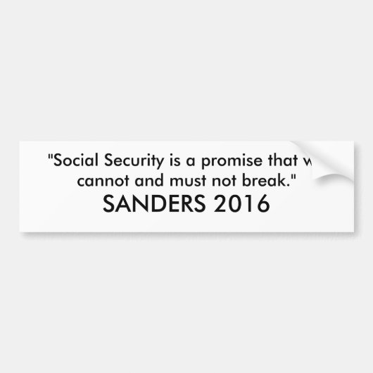 Bernie Sanders 2016 Bumpersticker (Voorkant)