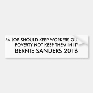 Bernie Sanders 2016 Car Bumpersticker