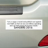 Bernie Sanders 2016 Car Bumpersticker (Op auto)
