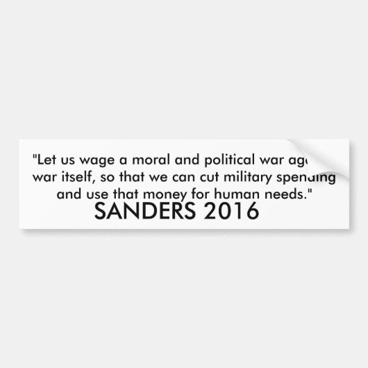 Bernie Sanders 2016 Car Bumpersticker (Voorkant)