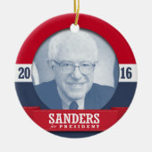 BERNIE SANDERS 2016 KERAMISCH ORNAMENT (Voorkant)