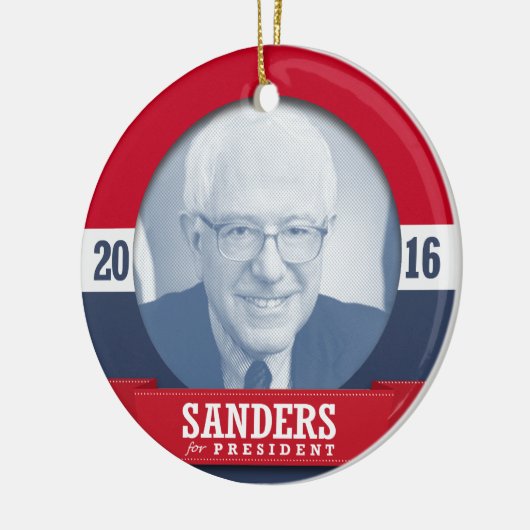 BERNIE SANDERS 2016 KERAMISCH ORNAMENT (Links)