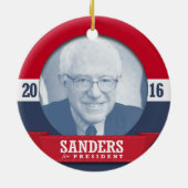 BERNIE SANDERS 2016 KERAMISCH ORNAMENT (Achterkant)
