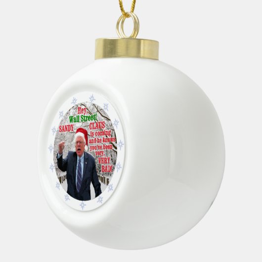 Bernie Sanders 2016 Keramische Bal Ornament (Rechts)