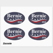 Bernie Sanders 2016 Ovale Sticker (Vel)
