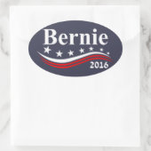 Bernie Sanders 2016 Ovale Sticker (Tas)