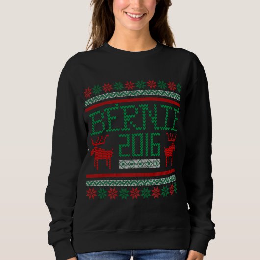 Bernie Sanders 2016 President Ugly Holiday Sweater (Voorkant)