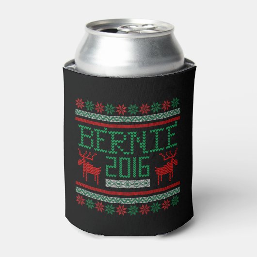 Bernie Sanders 2016 President Ugly Holiday Sweater Blikjeskoeler (Blikje Voorkant)