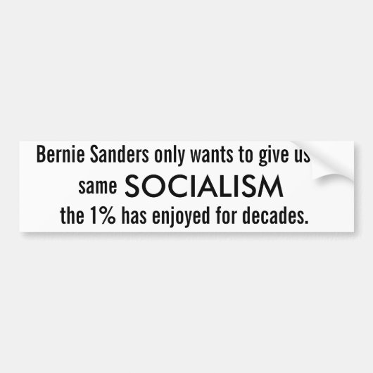 Bernie Sanders' (2016) Socialisme Bumpersticker (Voorkant)