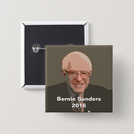 Bernie Sanders 2016 Vierkante Button 5,1 Cm (Voorkant /achterkant)