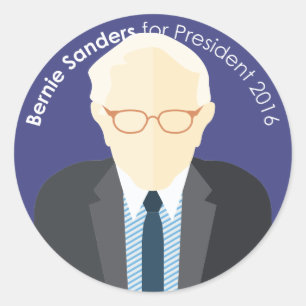 Bernie Sanders 2016 voor president aangepaste stic Ronde Sticker