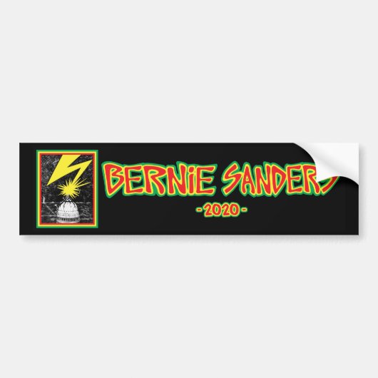 Bernie Sanders 2020 D.C. Blikseminslag Bumpersticker (Voorkant)