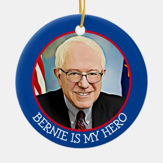 Bernie Sanders 2020 Keepomwille Souvenir Kerstmis Keramisch Ornament (Voorkant)
