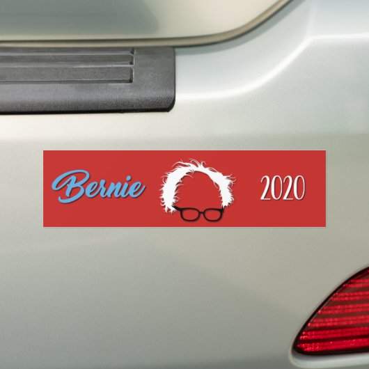 Bernie Sanders 2020 Red Bumpersticker (Op auto)