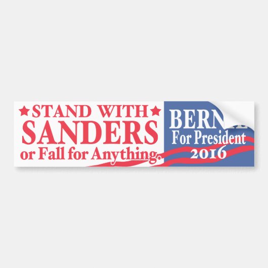 Bernie Sanders 4 President 2016 Bumpersticker (Voorkant)