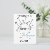 Bernie Sanders Alien "HINDSIGHT IS 20/20 Briefkaar Briefkaart (Staand voorkant)