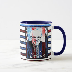 Bernie Sanders Amerikaanse vlag politieke koffie M Mok