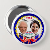 Bernie Sanders / AOC 2024 Button (Voorkant /achterkant)
