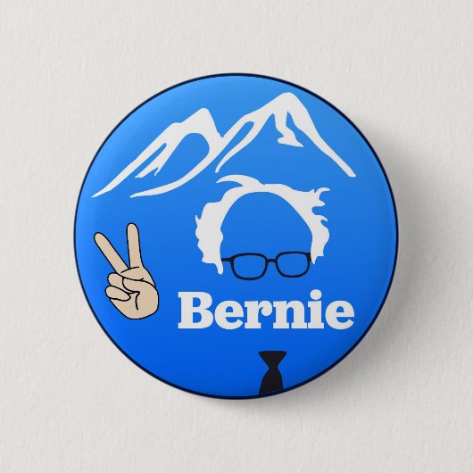 Bernie Sanders - Bergen Ronde Button 5,7 Cm (Voorkant)