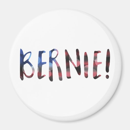 bernie sanders bokeh magneet (Voorkant)