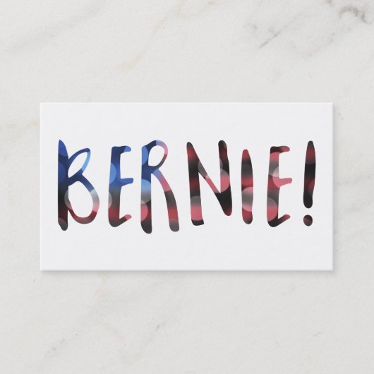bernie sanders bokeh visitekaartje (Voorkant)