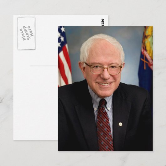 Bernie Sanders Briefkaart (Voorkant / Achterkant)