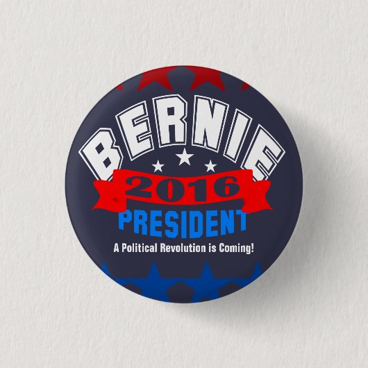 Bernie Sanders Campaign Ronde Button 3,2 Cm (Voorkant)