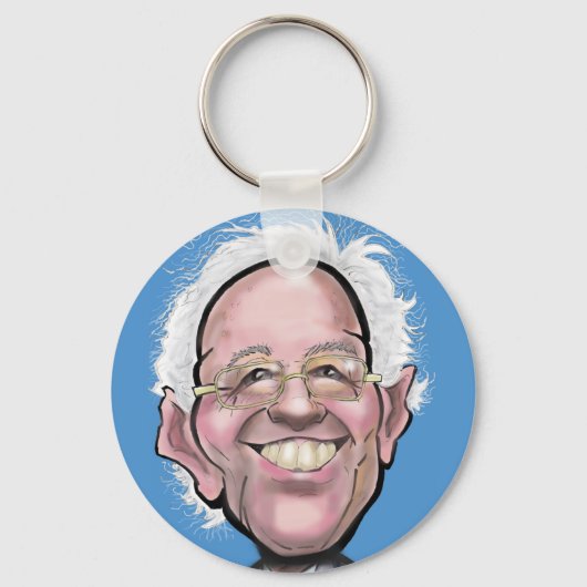 Bernie Sanders Caricature Sleutelhanger (Voorkant)