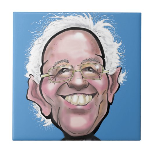 Bernie Sanders Caricature Tegeltje (Voorkant)