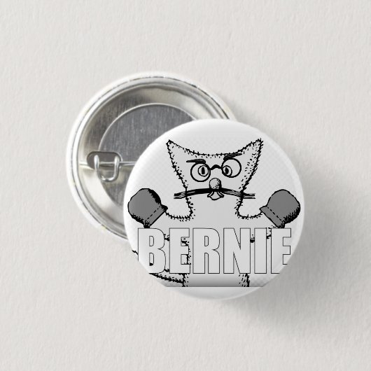 Bernie Sanders Cat met Mittens Ronde Button 3,2 Cm (Voorkant /achterkant)