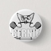 Bernie Sanders Cat met Mittens Ronde Button 3,2 Cm (Voorkant)