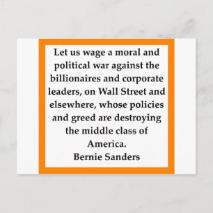 Bernie Sanders citaat Briefkaart