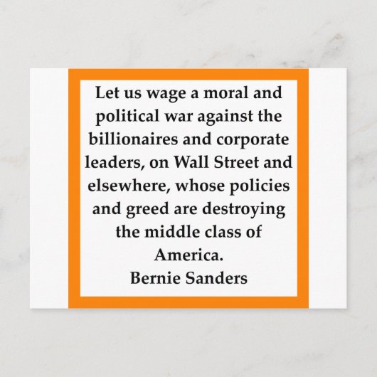 Bernie Sanders citaat Briefkaart (Voorkant)