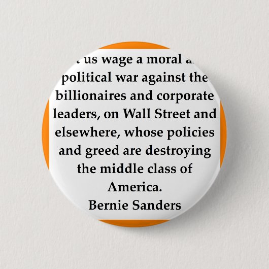 Bernie Sanders citaat Ronde Button 5,7 Cm (Voorkant)