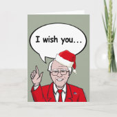 Bernie Sanders Claus wil je Ameri-Kerstmis wensen Feestdagen Kaart (Voorkant)