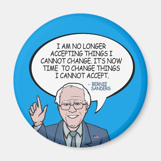 Bernie Sanders Comic Quote Magneet (Voorkant)