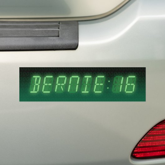 Bernie Sanders Digitale uitlezing Bumpersticker (Op auto)