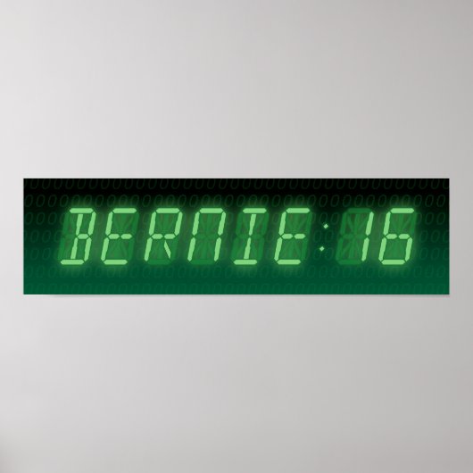 Bernie Sanders Digitale uitlezing Poster (Voorkant)