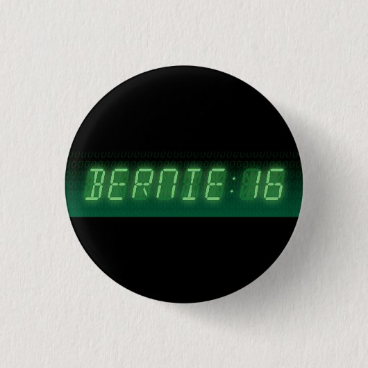 Bernie Sanders Digitale uitlezing Ronde Button 3,2 Cm (Voorkant)