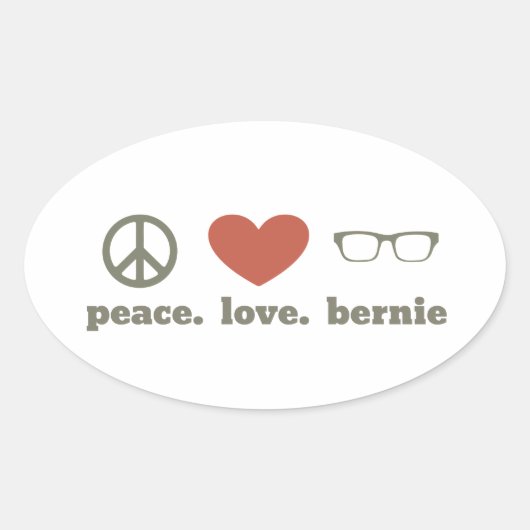 Bernie Sanders Election Swag Ovale Sticker (Voorkant)