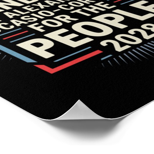 Bernie Sanders en AOC 2028 voor President Poster (Hoek)