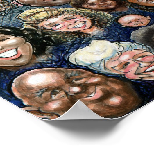 Bernie Sanders en het volk Poster (Hoek)