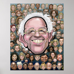 Bernie Sanders en het volk Poster